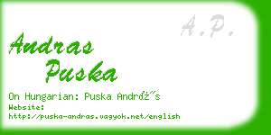 andras puska business card